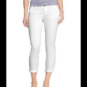 Old Navy skinny boyfriend khakis in white
